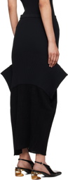 ISSEY MIYAKE Black Sensu Maxi Skirt