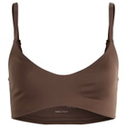 Nike Women's x SKIMS Matte Micro Scoop Bra in Dark Sepia