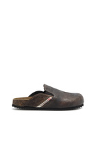 Diesel D-Woodstock-Clogs in crackle-effect suede - Slides Mens in Brown