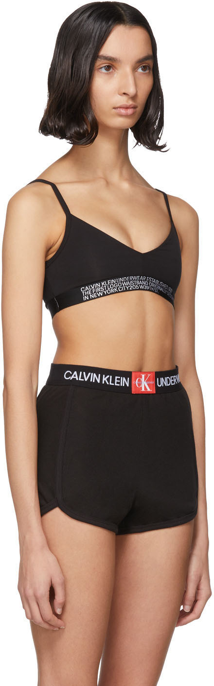 Calvin Klein Underwear Black Convertible Statement Bralette