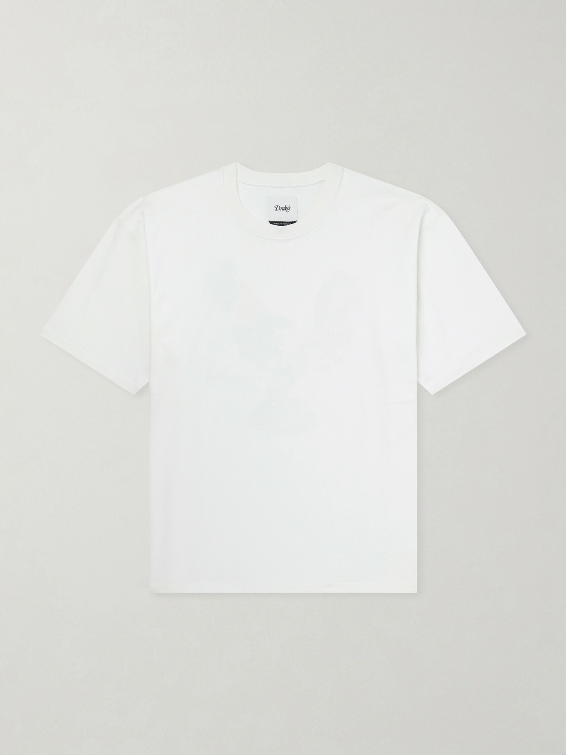 Drake's - Cockerel Printed Cotton-Jersey T-Shirt - White