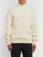The Row - Daniel Ribbed Cashmere Mock-Neck Sweater - Neutrals