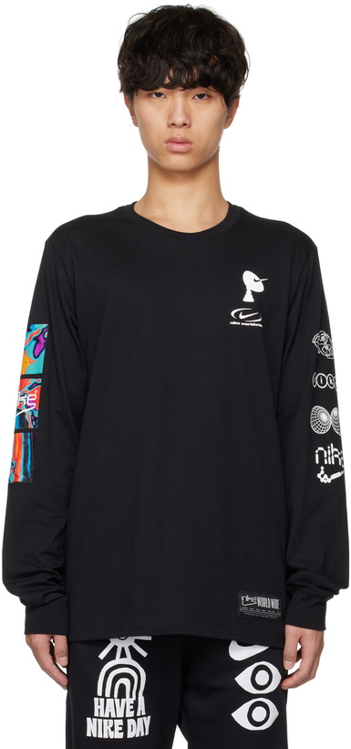 Photo: Nike Black NSW Pack 2 Long Sleeve T-Shirt