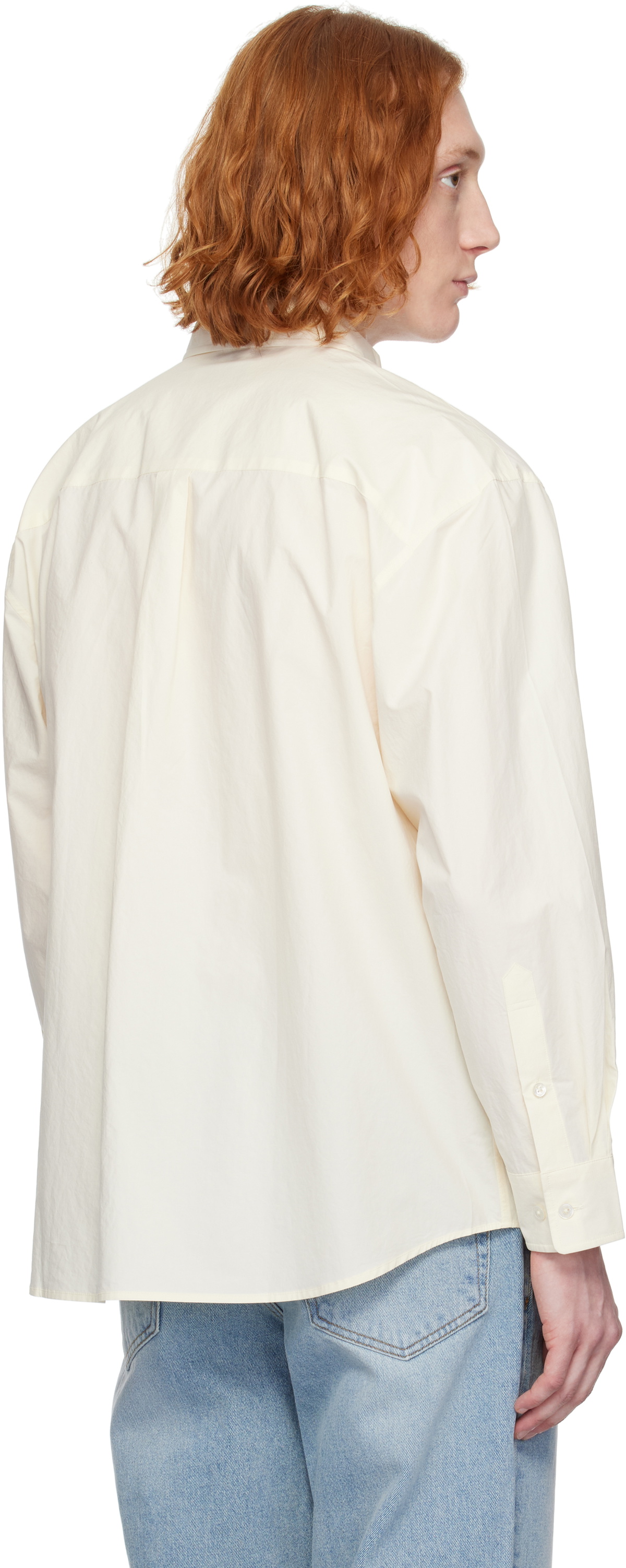 Dunst Off-White Paperly Cotton Oversized Shirt