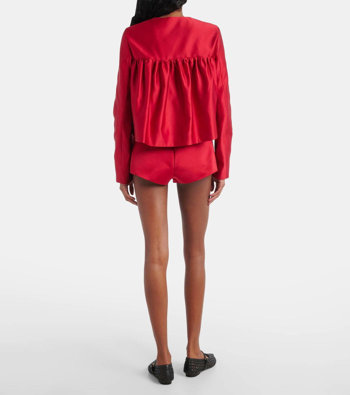 Giambattista Valli Bow-detail satin jacket