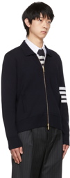Thom Browne Navy Merino Wool Jacket