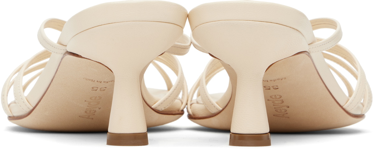 Aeyde Off-White Abby Leather Mules