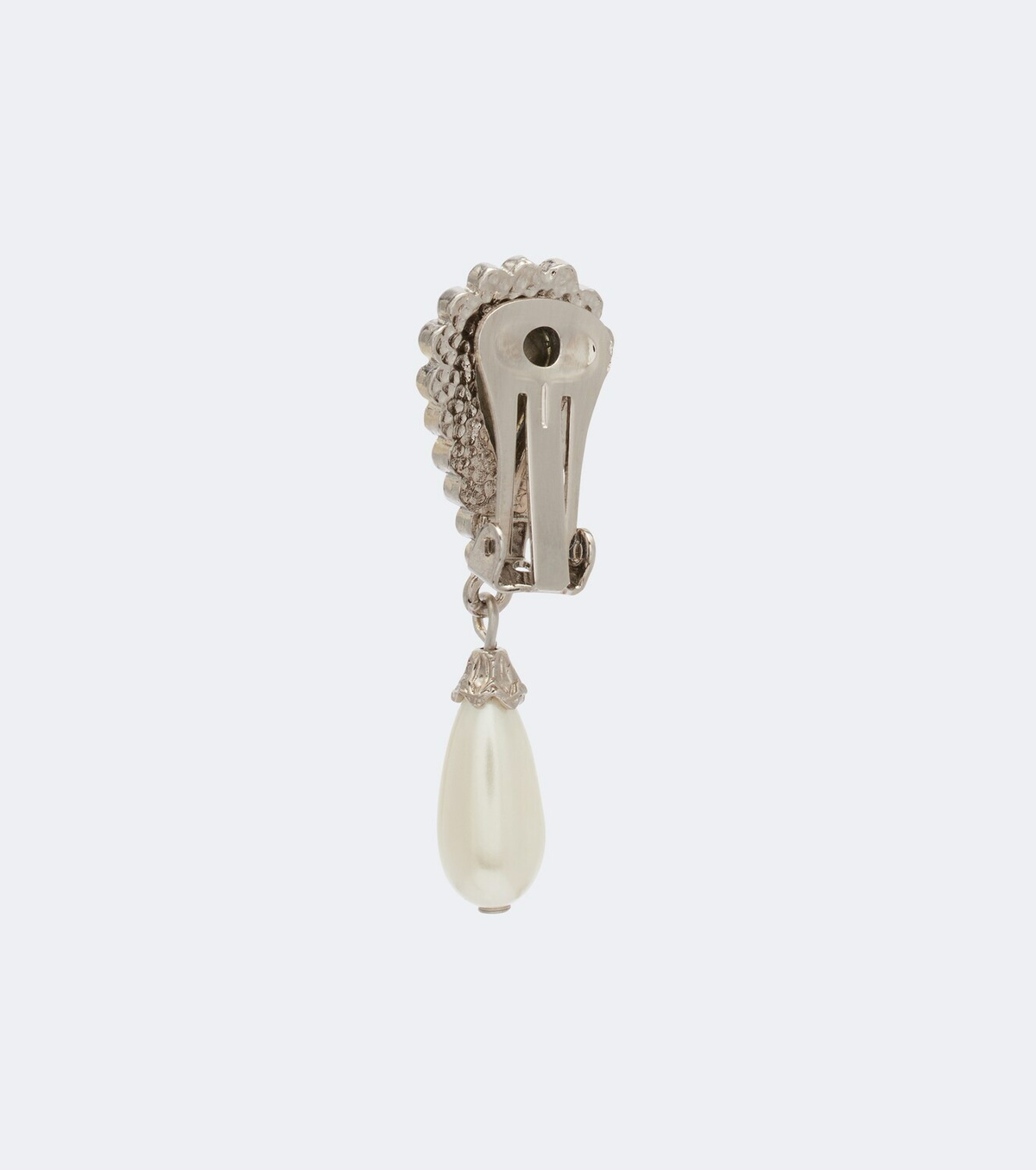 Alessandra Rich Crystal-embellished faux pearl clip-on earrings