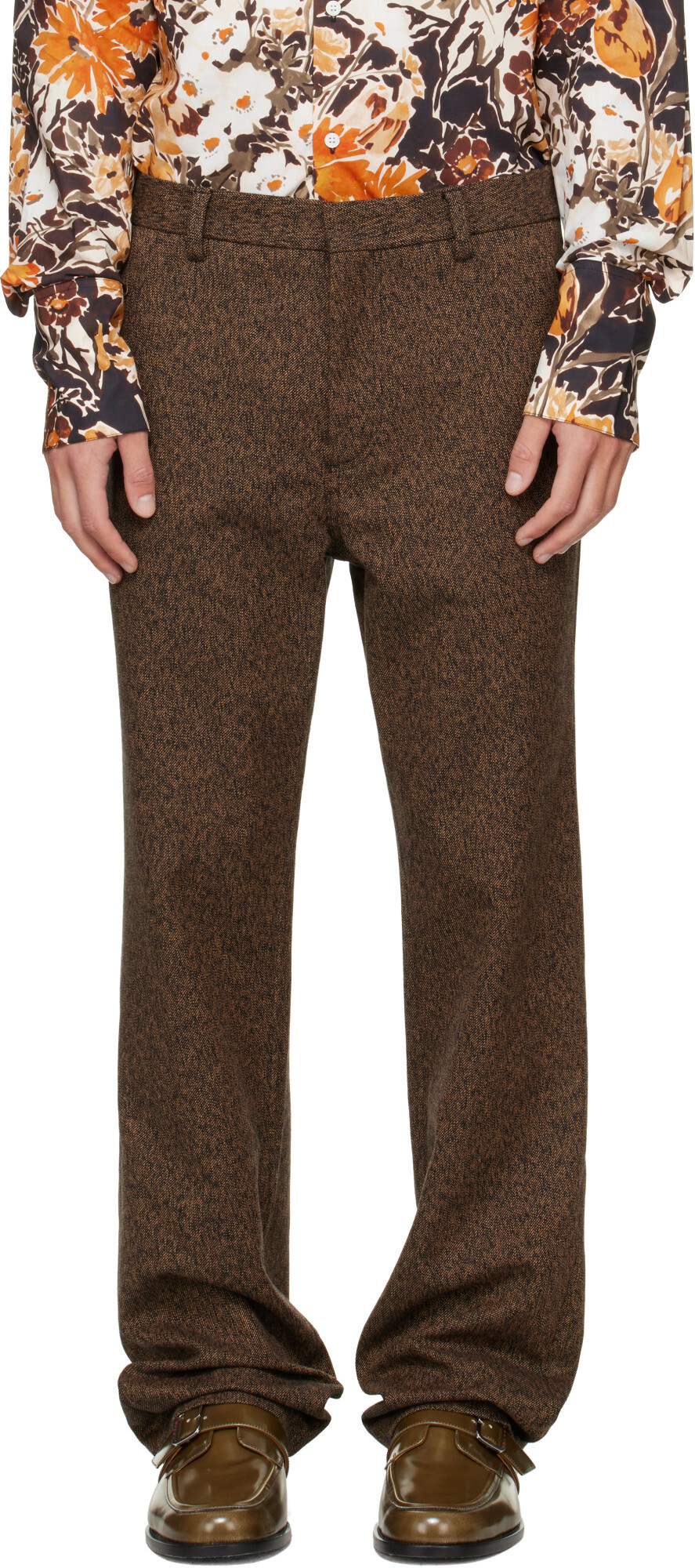 Marni Brown Four-Pocket Trousers