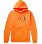 Flagstuff - Printed Fleece-Back Cotton-Blend Jersey Hoodie - Orange