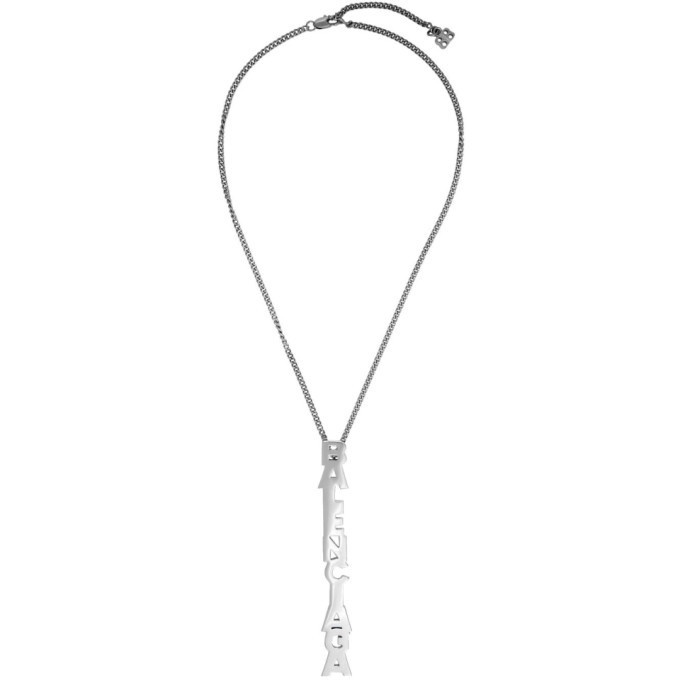 Photo: Balenciaga Silver Typo Necklace