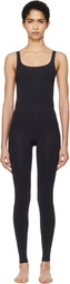 SKIMS Black Soft Smoothing Seamless Cat Jumpsuit