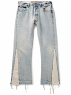 Gallery Dept. - 90210 La Flare Distressed Patchwork Upcycled Flared Jeans - Blue