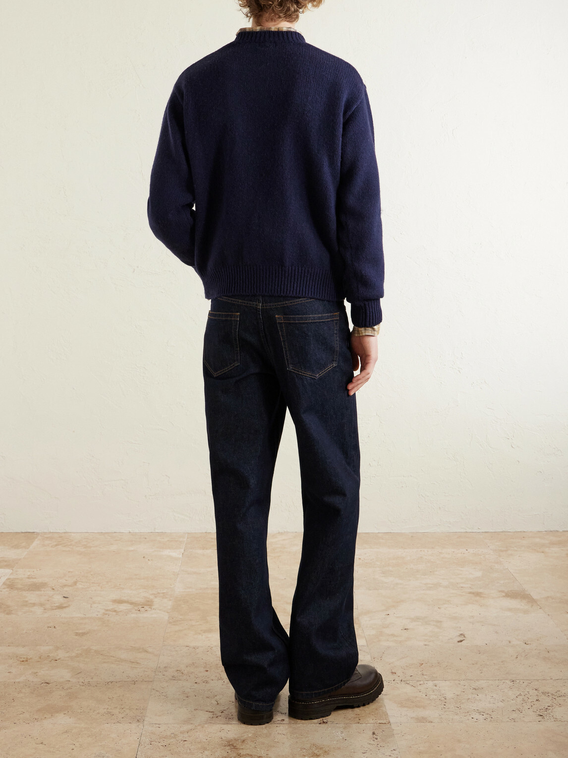 Human Made - Logo-Intarsia Wool-Blend Sweater - Blue