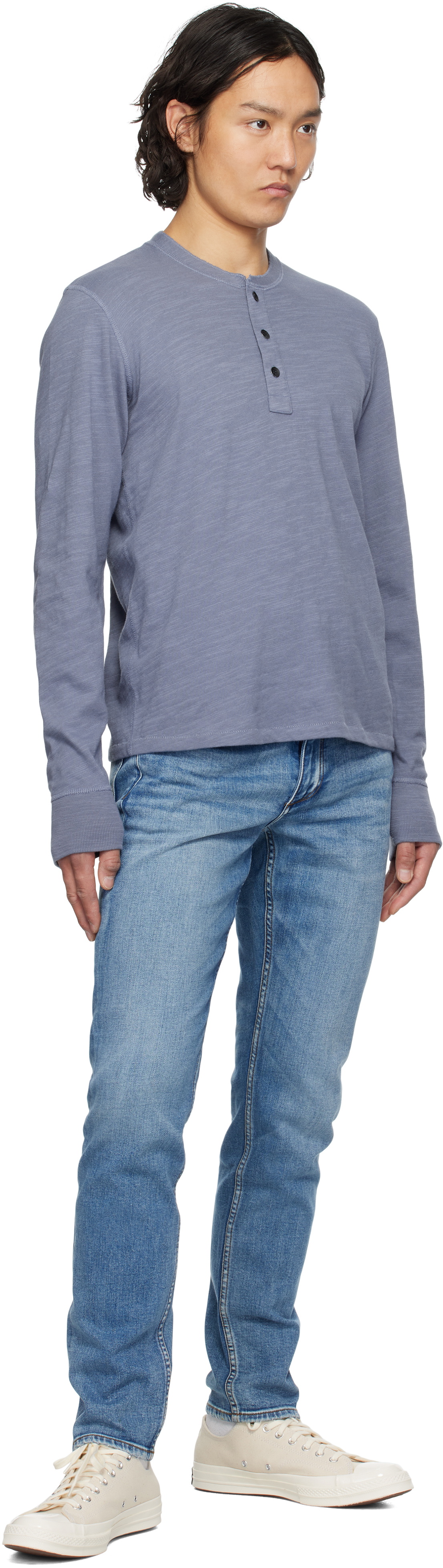 rag & bone Blue Classic Flame Henley