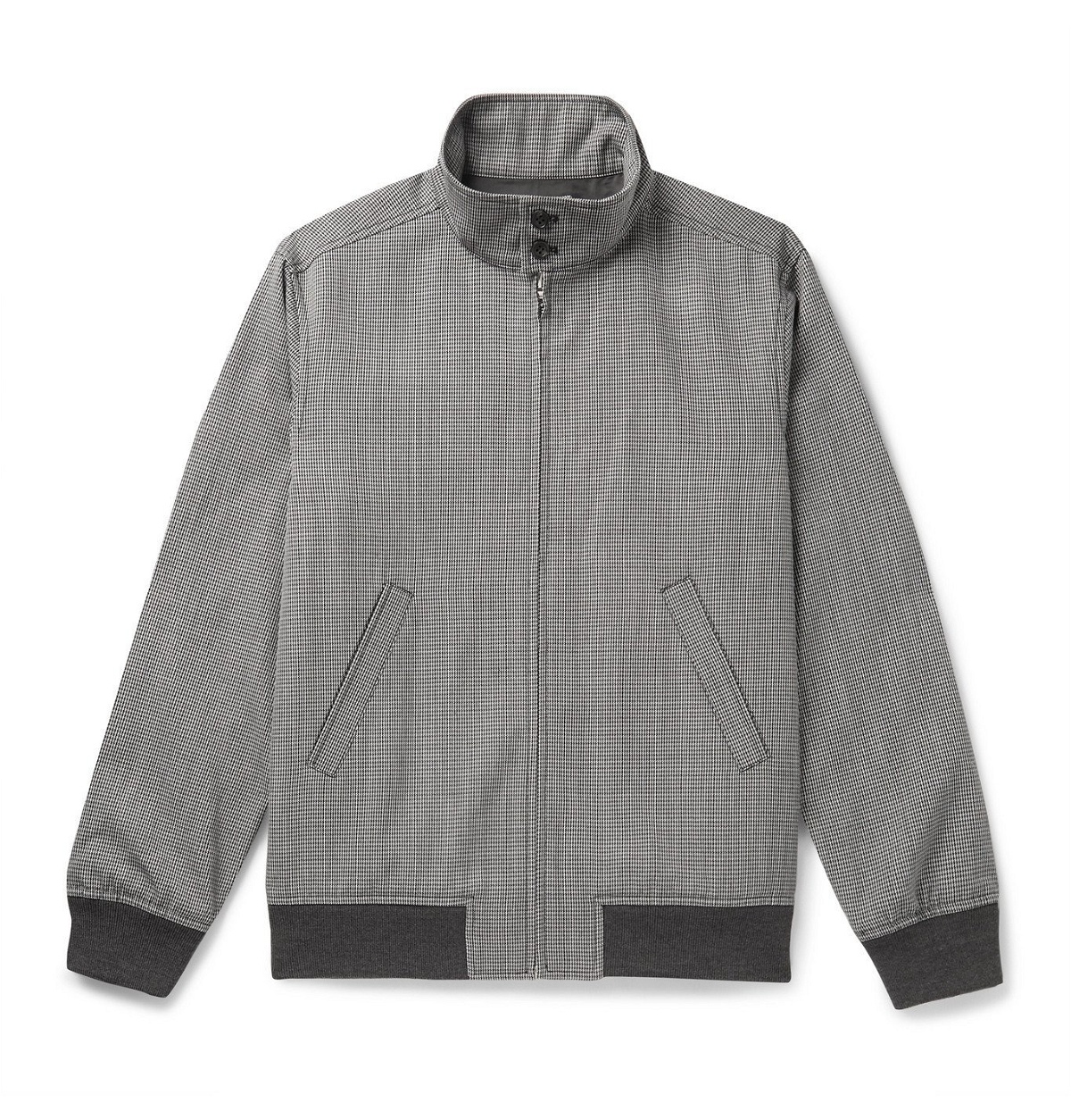 Photo: A.P.C. - Laurel Houndstooth Woven Bomber Jacket - Gray