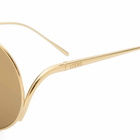 Loewe Eyewear Signature Pilot Sunglasses in Gold 