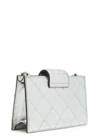Tory Burch Fleming Mini Metallic Leather Wallet-on-chain - Silver - One Size