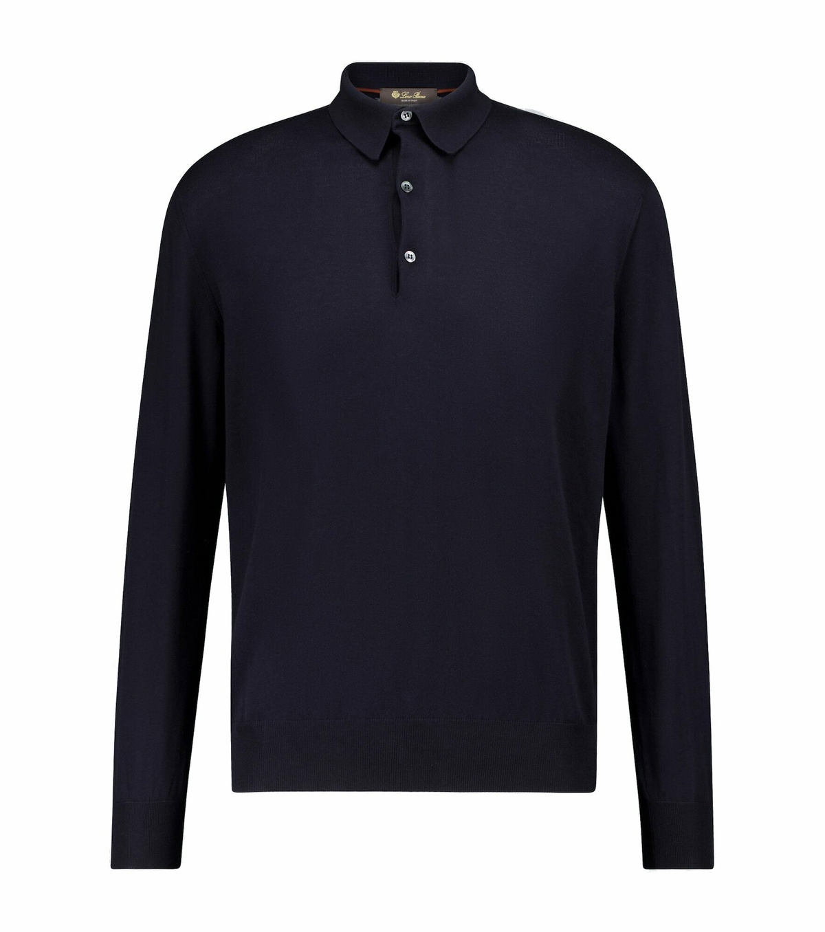 Loro Piana - Cotton long-sleeved polo sweater Loro Piana