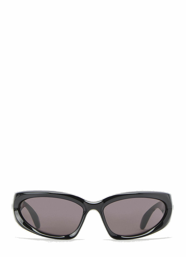 Photo: Balenciaga - Swift Oval Sunglasses in Black 