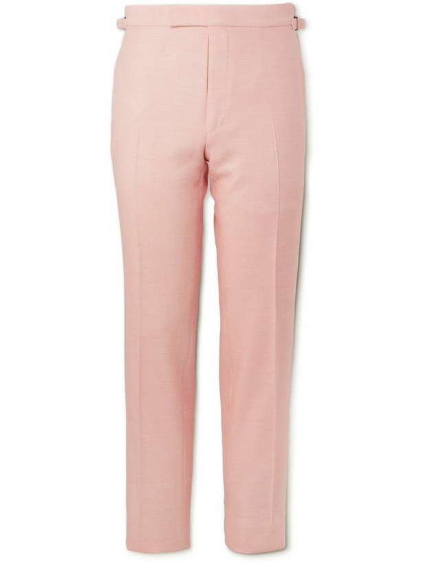 Photo: TOM FORD - Straight-Leg Silk, Wool and Mohair-Blend Suit Trousers - Pink
