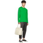 Comme des Garcons Shirt Green Logo Long Sleeve T-Shirt