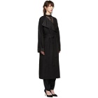 Nina Ricci Black Gabardine Overcoat