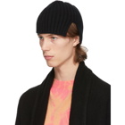 Stefan Cooke SSENSE Exclusive Black Wool Slashed Beanie