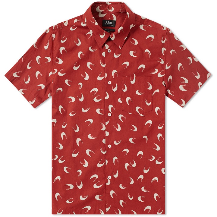 Photo: A.P.C. Short Sleeve Cippi Shirt Red