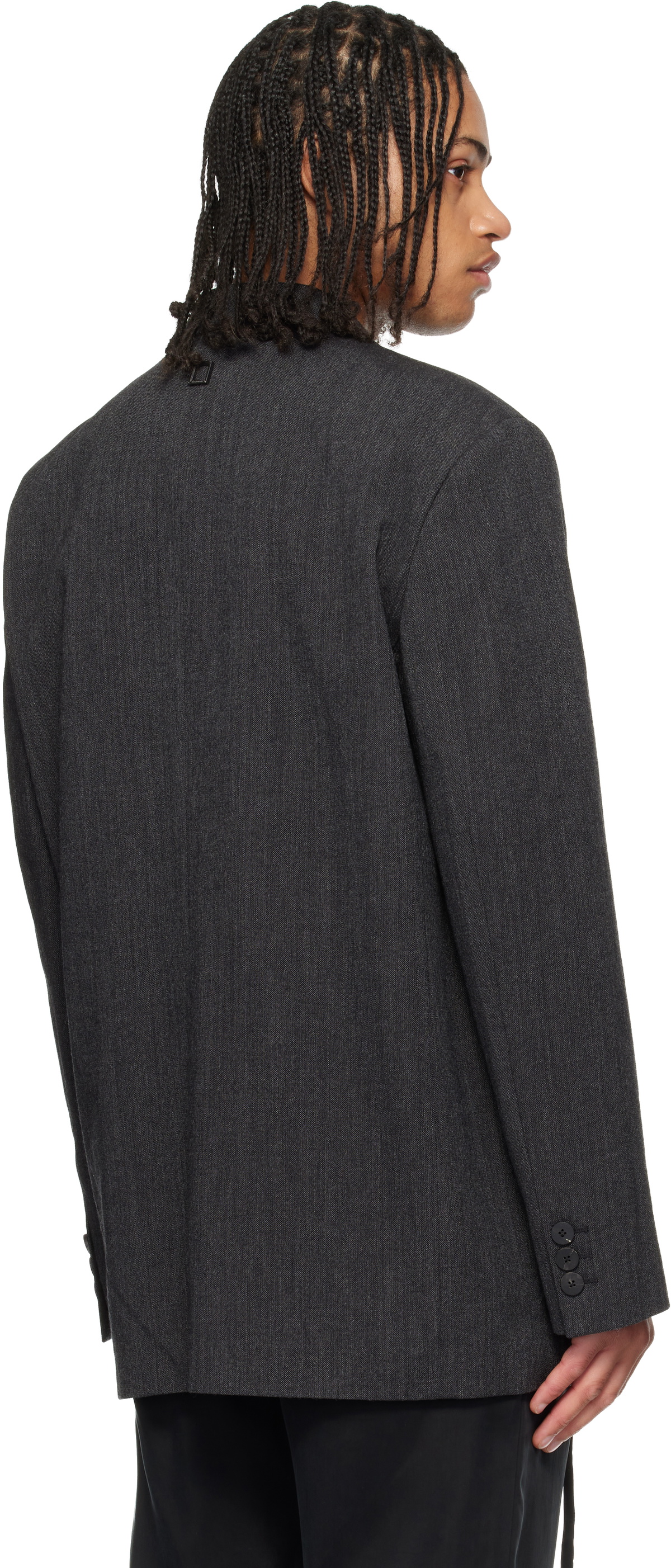 WOOYOUNGMI Gray Oxford Single Blazer