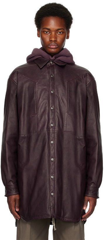 Photo: Rick Owens Purple Jumbo Fogpocket Leather Jacket