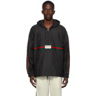 Gucci Black Coated Windbreaker Jacket