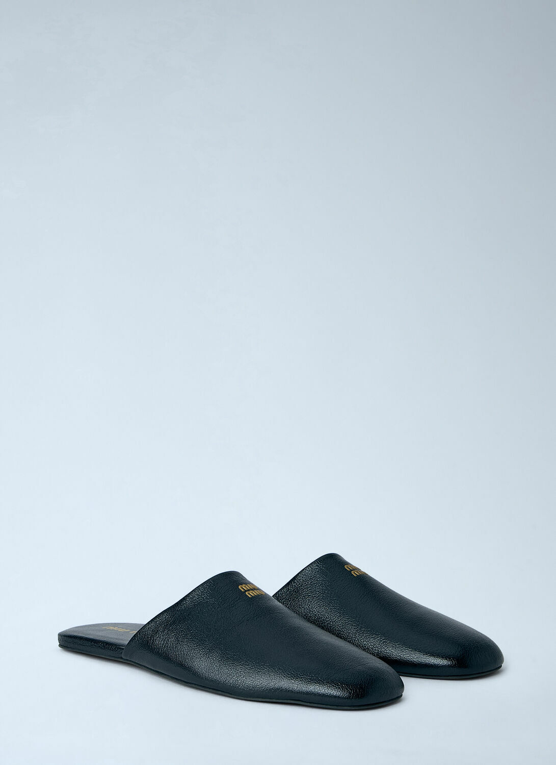 Miu Miu Leather Slippers