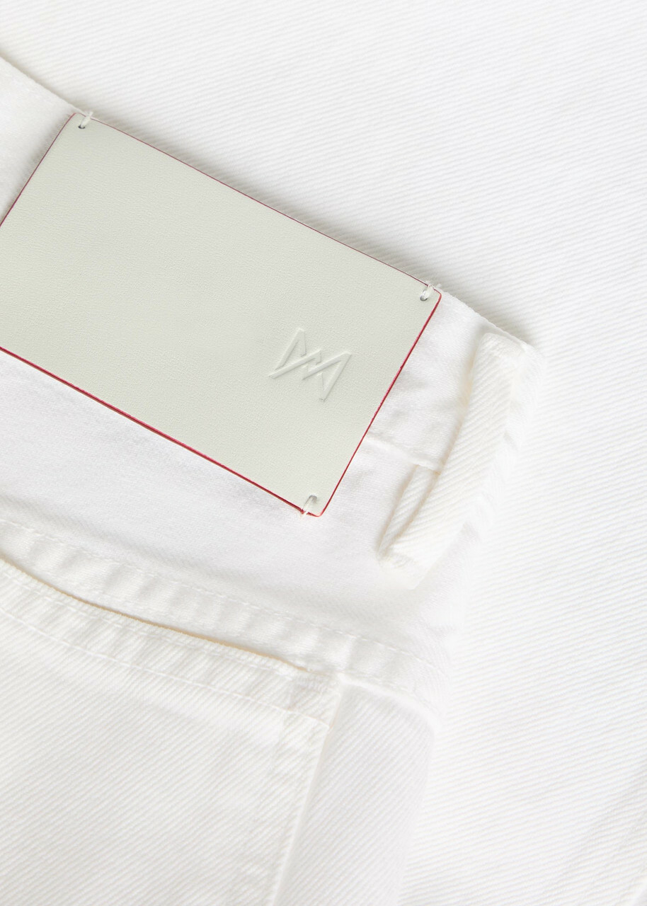 Agolde X Maria Mcmanus Wide-leg Denim Shorts White