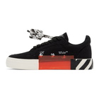 Off-White Black Canvas Vulcanized Low Sneakers