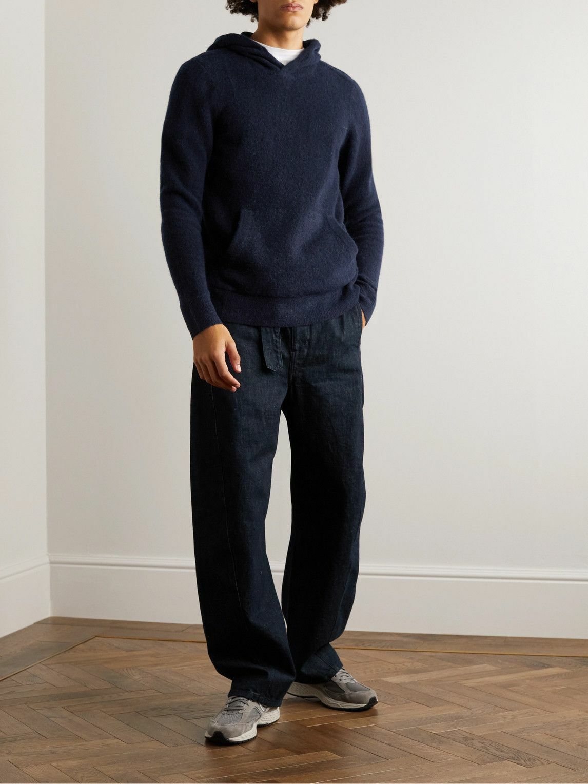 NN07 - Mark 6501 Merino Wool-Blend Hoodie - Blue NN07