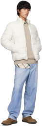 Moncler White Baudinet Down Jacket