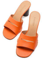 JW Anderson 70 Leather Loafer Mules Orange