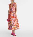Farm Rio Lee floral cotton-blend maxi dress