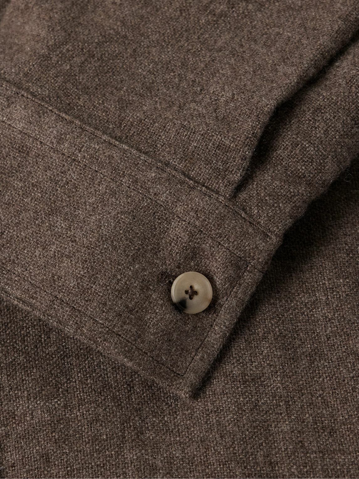 De Bonne Facture - Yak-Flannel Shirt Jacket - Brown