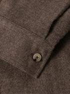 De Bonne Facture - Yak-Flannel Shirt Jacket - Brown