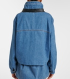 Loewe Leather-trimmed denim jacket