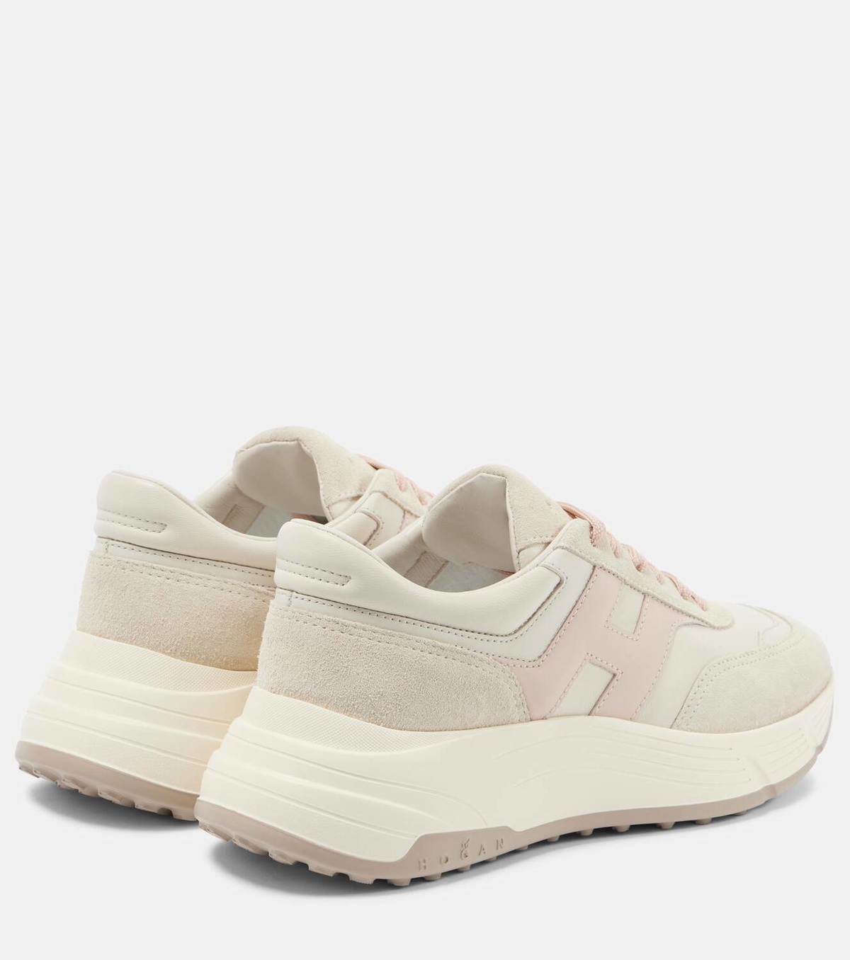 スニーカー HOGAN H669 Sneakers - Hogan - Leather - White Hogan H669 suede and leather sneakers Hogan