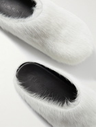 Marni - Fussbett Calf Hair Slippers - White
