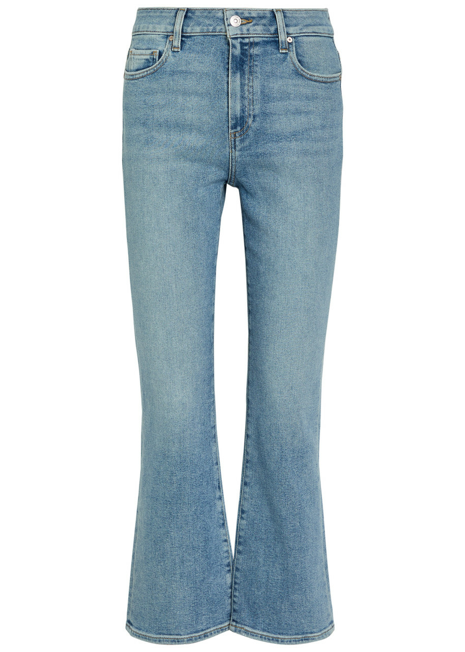 Paige Mason Cropped Boot-leg Jeans Light Blue