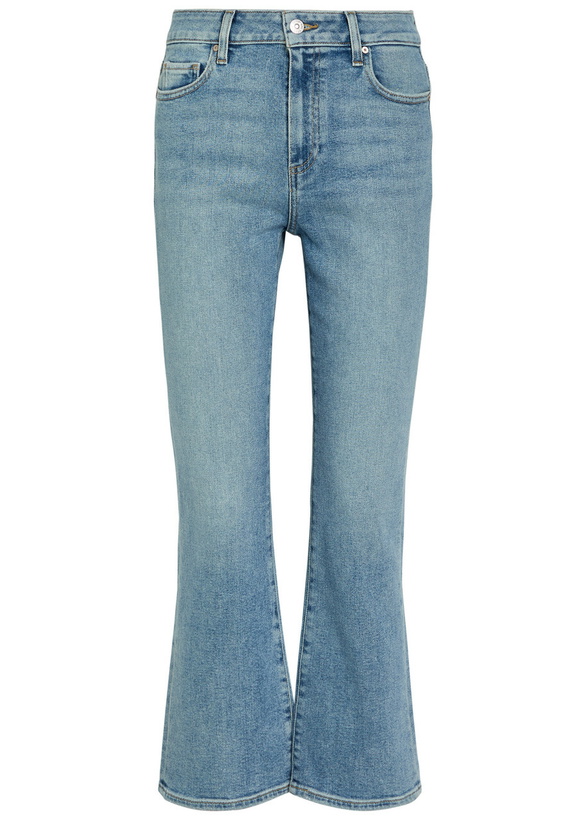 Photo: Paige Mason Cropped Boot-leg Jeans Light Blue