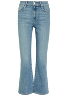 Paige Mason Cropped Boot-leg Jeans Light Blue