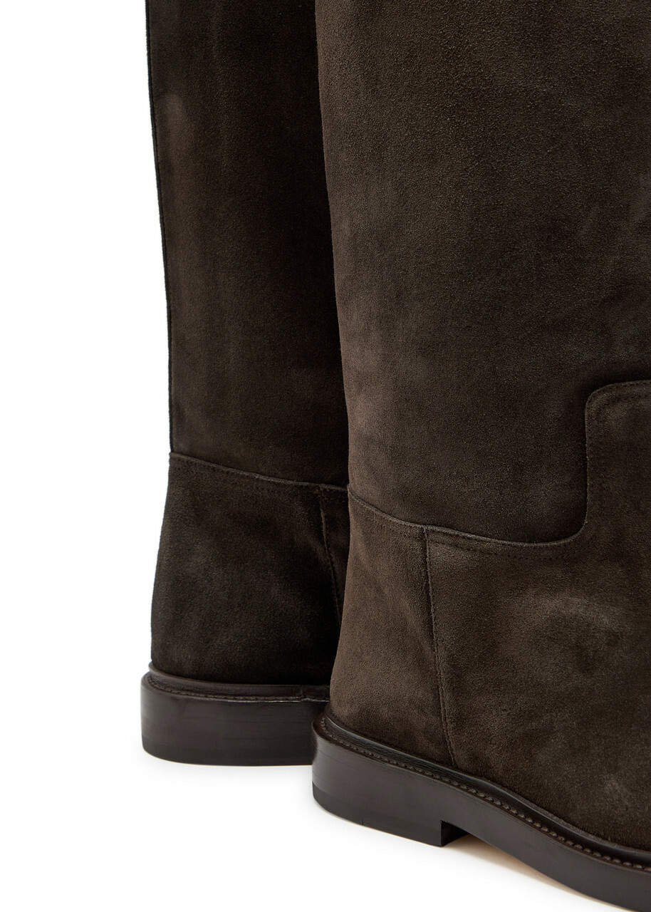 Legres Suede Knee-high Boots Brown