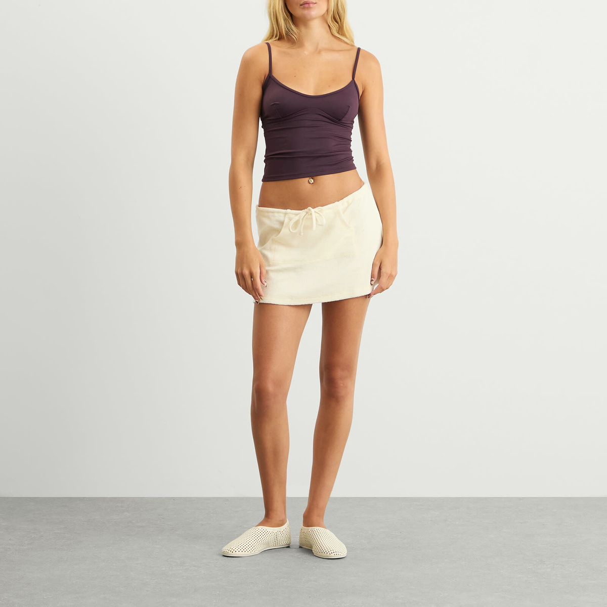 Fruity Booty Women's Olsen Towel Skirt in Ecru