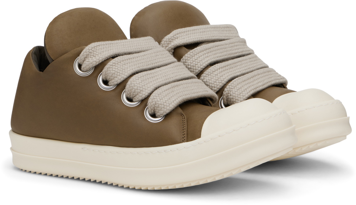 ◆RICK OWENS◆Porterville Jumbolaced スニーカー カーキ Rick Owens Khaki Porterville Jumbolaced Padded Low Sneakers